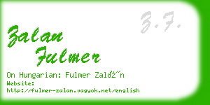 zalan fulmer business card